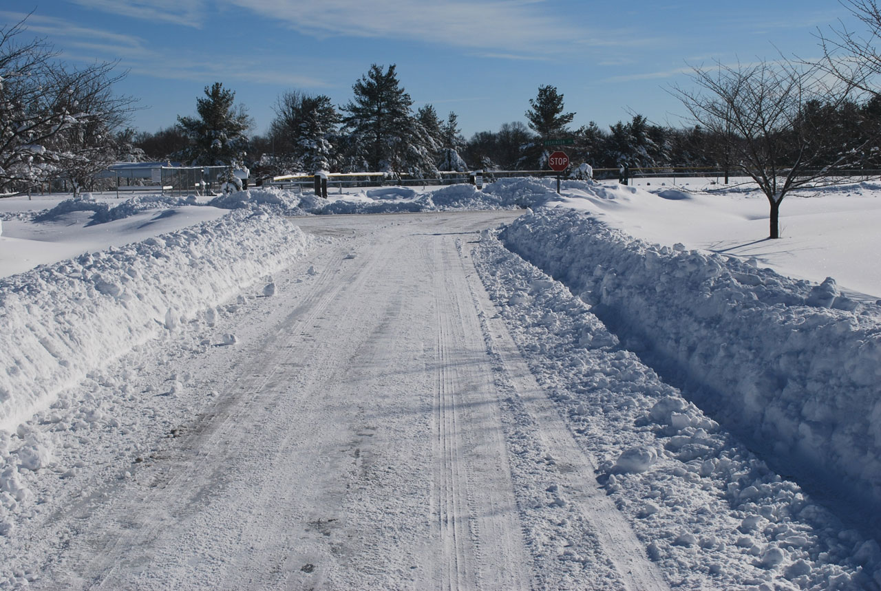 Road and Bridge Winter Time